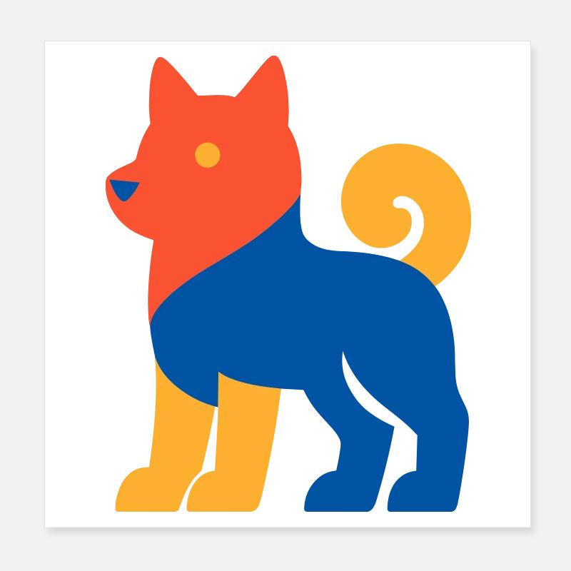 Chien Pop Art Poster 20 x 20 cm