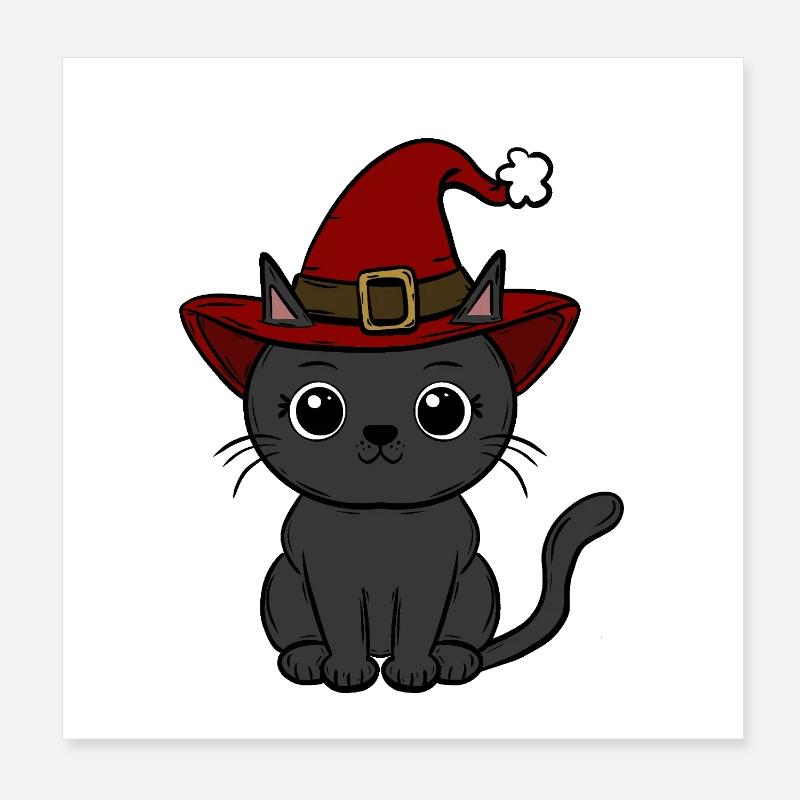 Noël chat Poster 20 x 20 cm