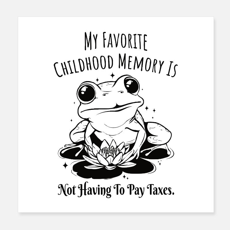 Sarcasme Grenouille Nostalgie Poster 20 x 20 cm