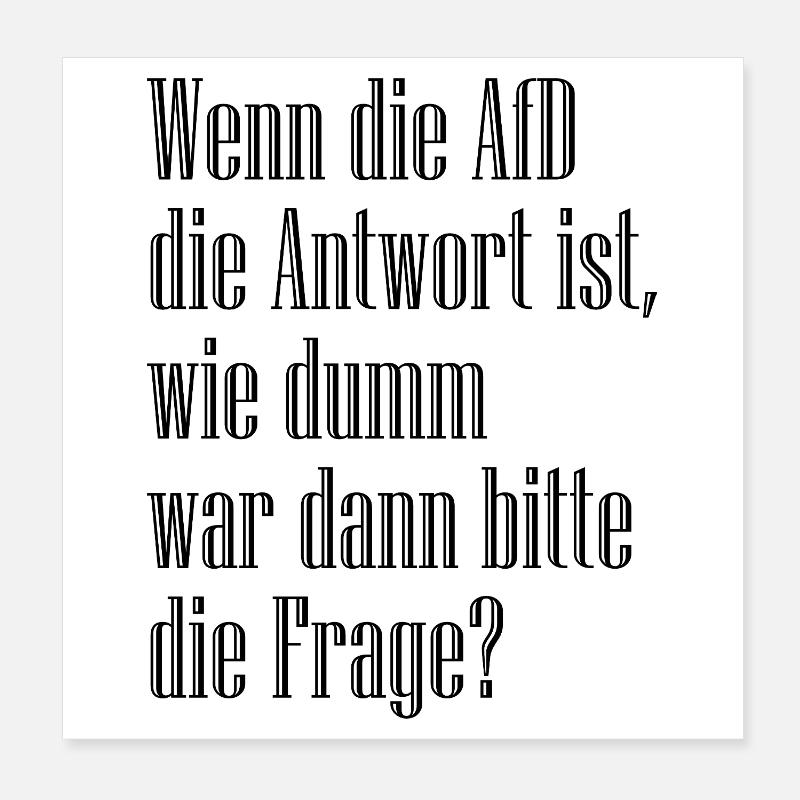 Frage Poster 20x20 cm