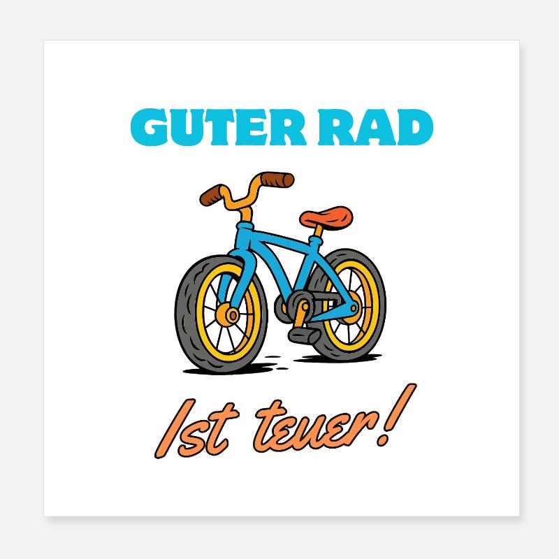 Bonne roue Dire cher Vélo Poster 20 x 20 cm