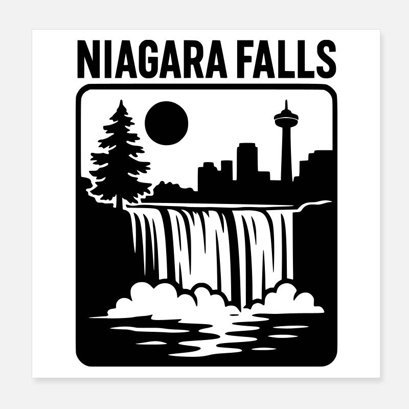 Niagara Falls Falls Canada Vacation Recreation Poster 8" x 8" (20x20 cm)