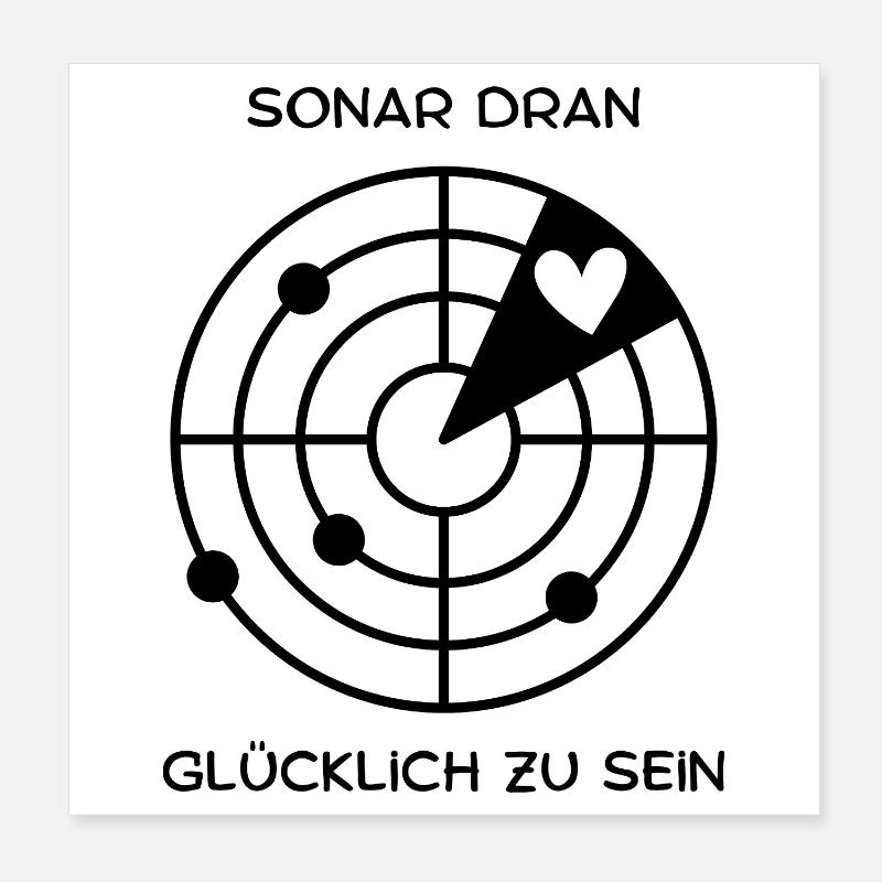 Sois heureux Poster 20 x 20 cm