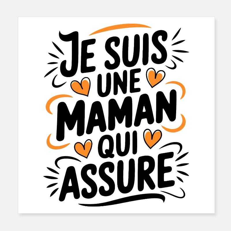 Ich bin eine Mutter, die versichert Poster 20x20 cm
