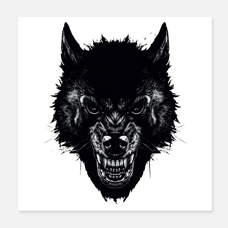 loup Poster 20 x 20 cm