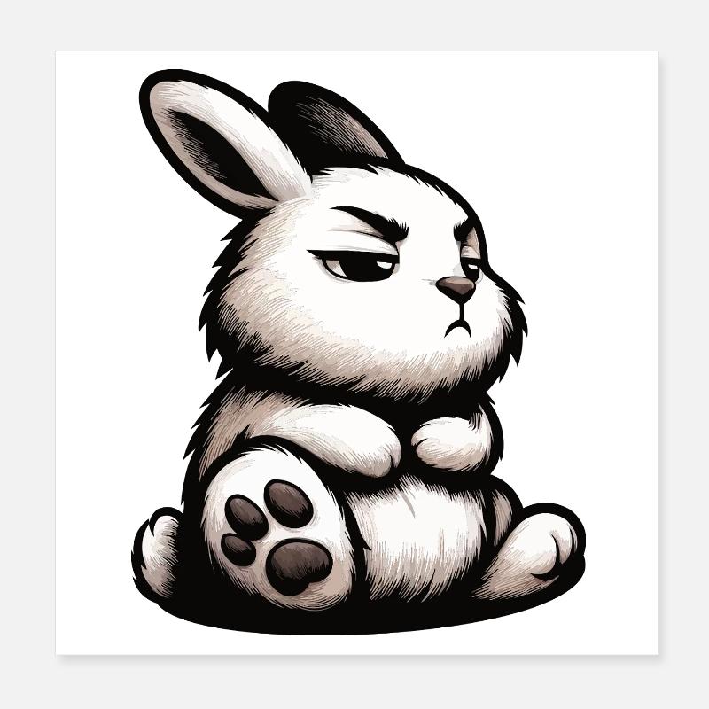 Lapin Lapin Lapin Longues Oreilles Thumper Ram Poster 20 x 20 cm