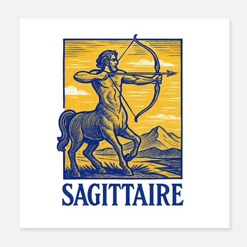 Sternzeichen Schütze - Astrologie Poster 20x20 cm
