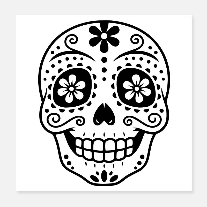 Sugar Skull | Día de los Muertos Design Poster 20x20 cm