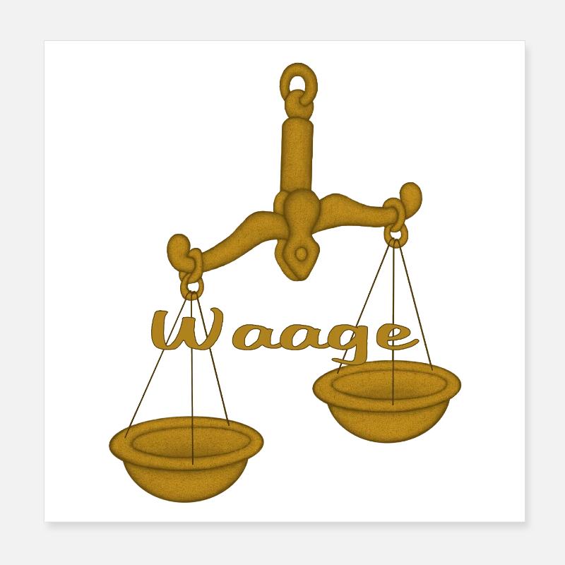 Zodiac sign Libra Poster 8" x 8" (20x20 cm)