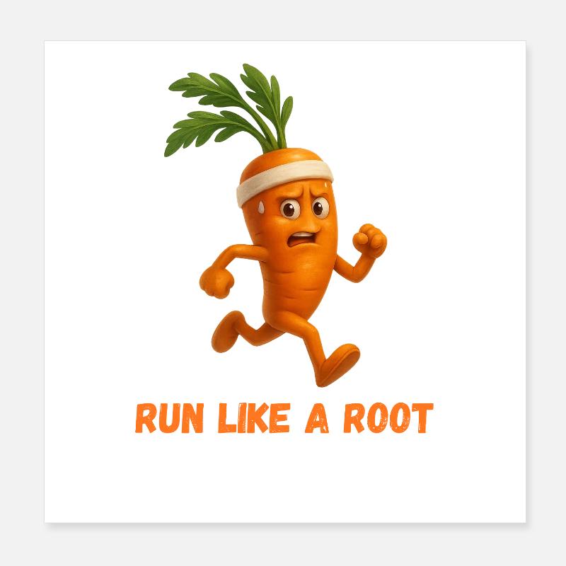 Run like a carrot Poster 8" x 8" (20x20 cm)