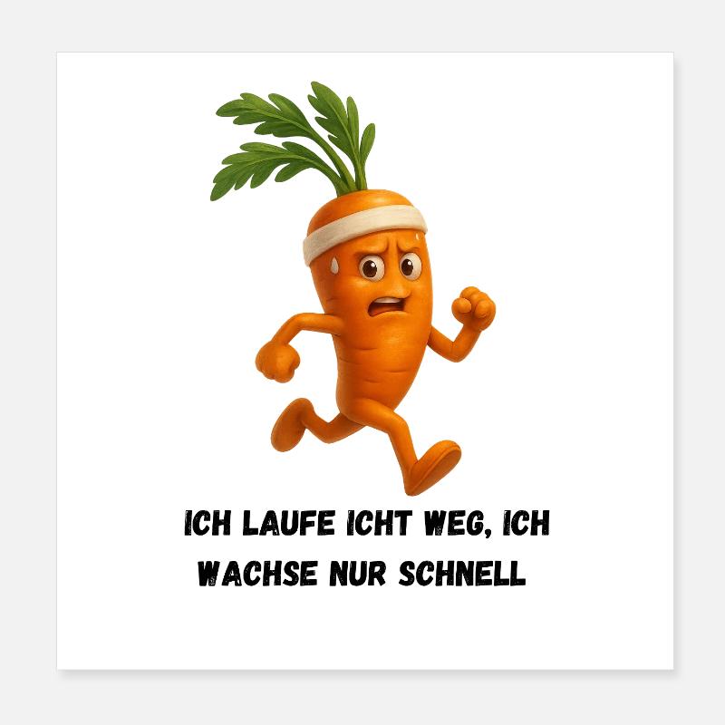 Héros Carotte Dashing Poster 20 x 20 cm