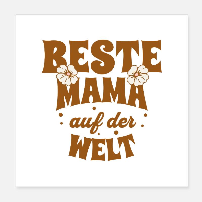 Beste Mama auf der Welt Poster 20x20 cm