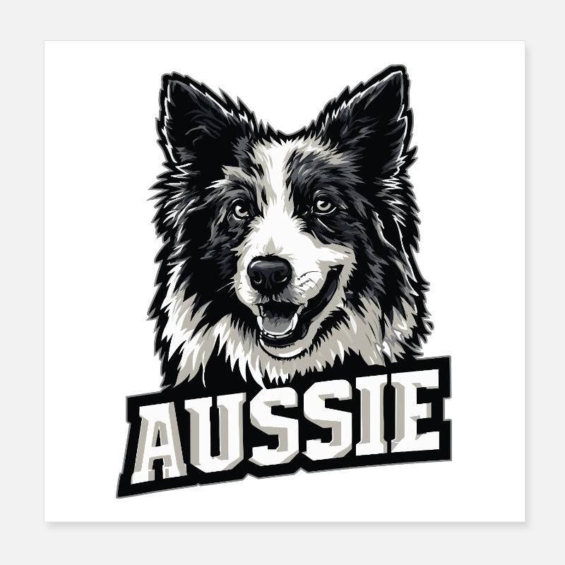Australian Shepherd – Aussie Pride Poster 20x20 cm