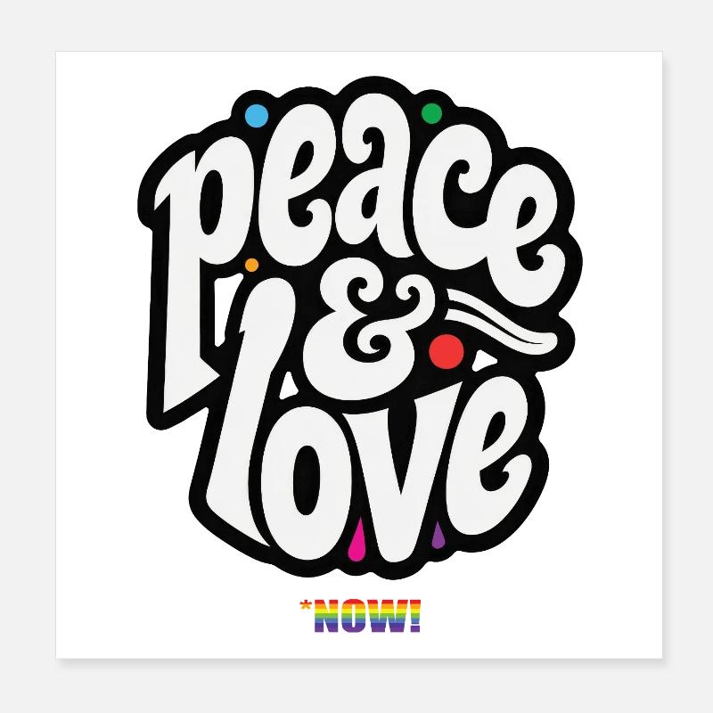 FRIEDENSLIEBE #5 – lass uns reden. Poster 20x20 cm