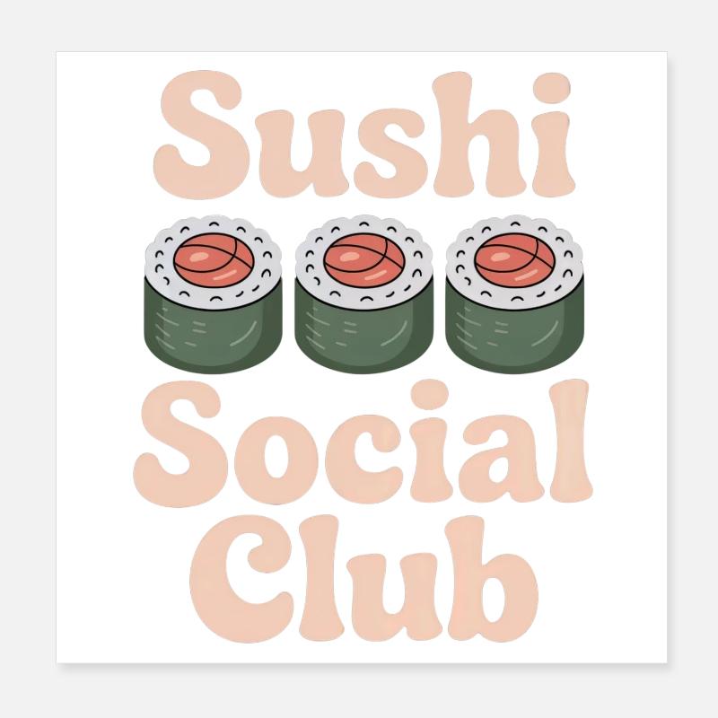 sushi Poster 20 x 20 cm