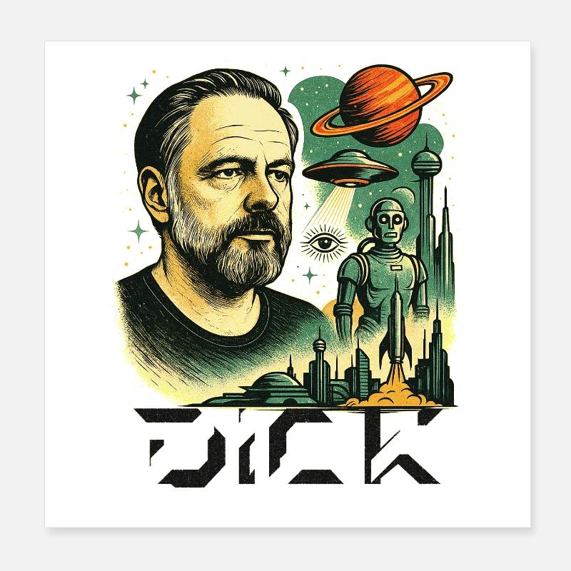 Philip K. Dick Poster 20 x 20 cm