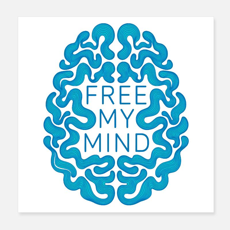FREE MY MIND #2 - let's talk Poster 8" x 8" (20x20 cm)