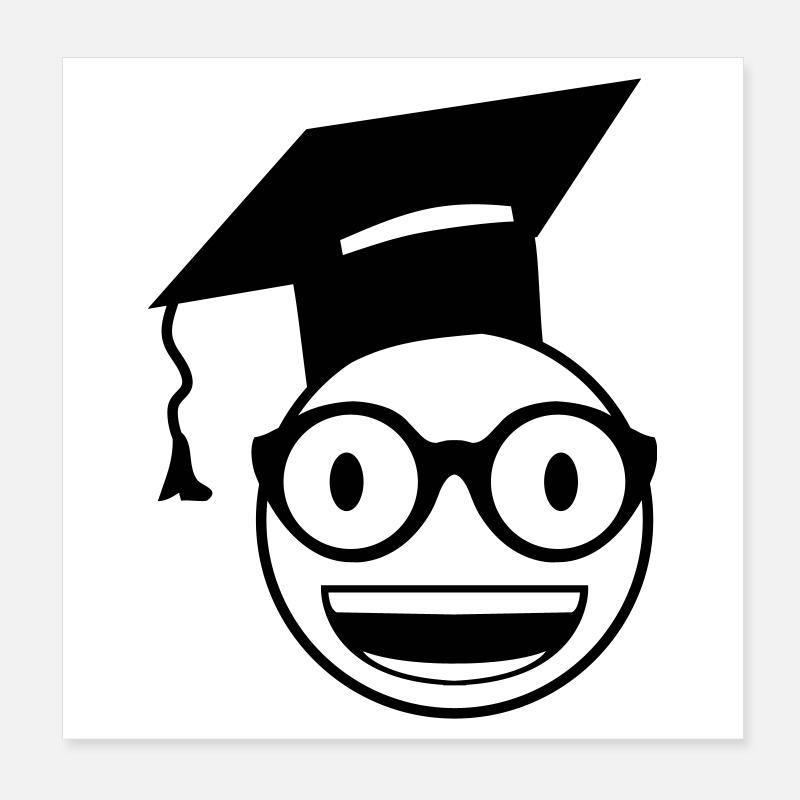 Studente nerd Poster 20x20 cm