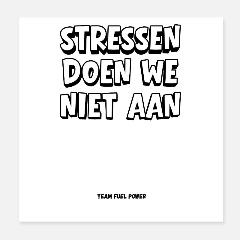 On ne stresse pas Poster 20 x 20 cm