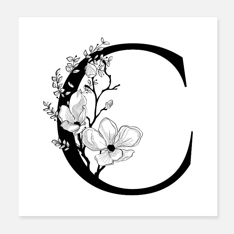 alphabet C Poster 8" x 8" (20x20 cm)