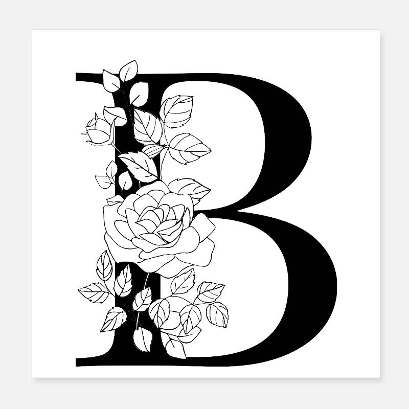 alphabet B Poster 20 x 20 cm