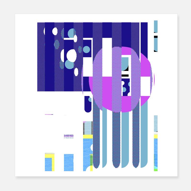 J’adore le Glitch Poster 20 x 20 cm