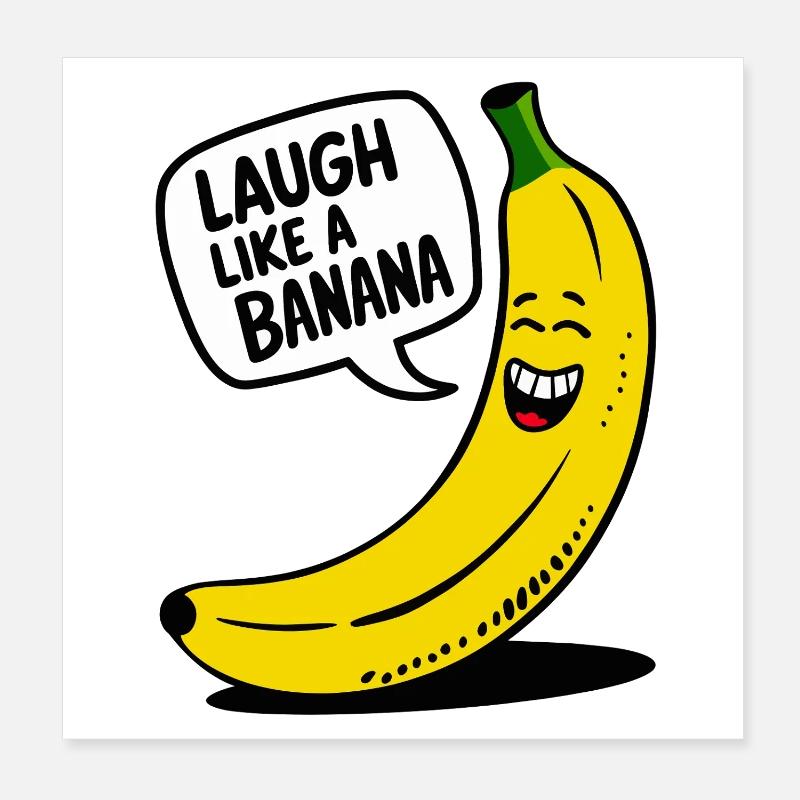 Ris comme une banane Poster 20 x 20 cm
