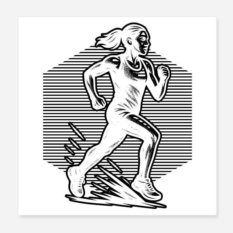 Courir parfaitement pour n’importe quelle course Poster 20 x 20 cm