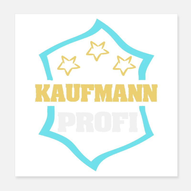 Arbeit Kaufmann Poster 20x20 cm
