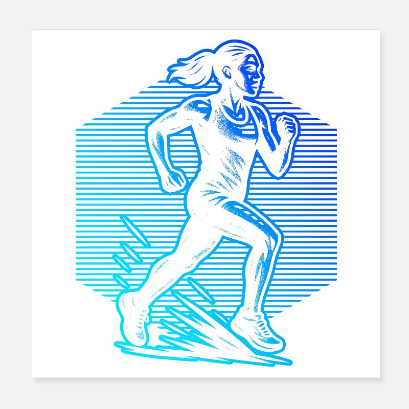 Focus purement sur la course Poster 20 x 20 cm