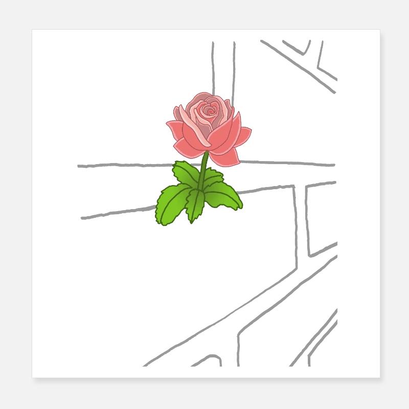 Le triomphe de la nature (rose) Poster 20 x 20 cm