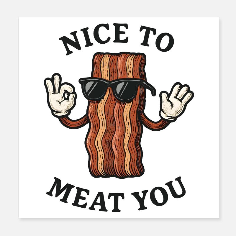 Lunettes de soleil Bacon : Sympa de te dévorer Poster 20 x 20 cm