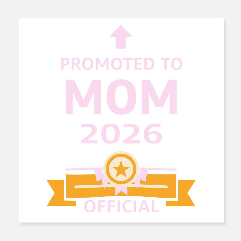 Mama seit 2026 – Proud New Mom Design Poster 20x20 cm