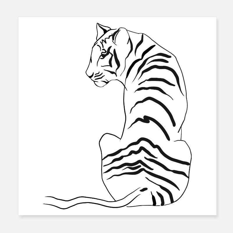 Tigre. Poster 20 x 20 cm