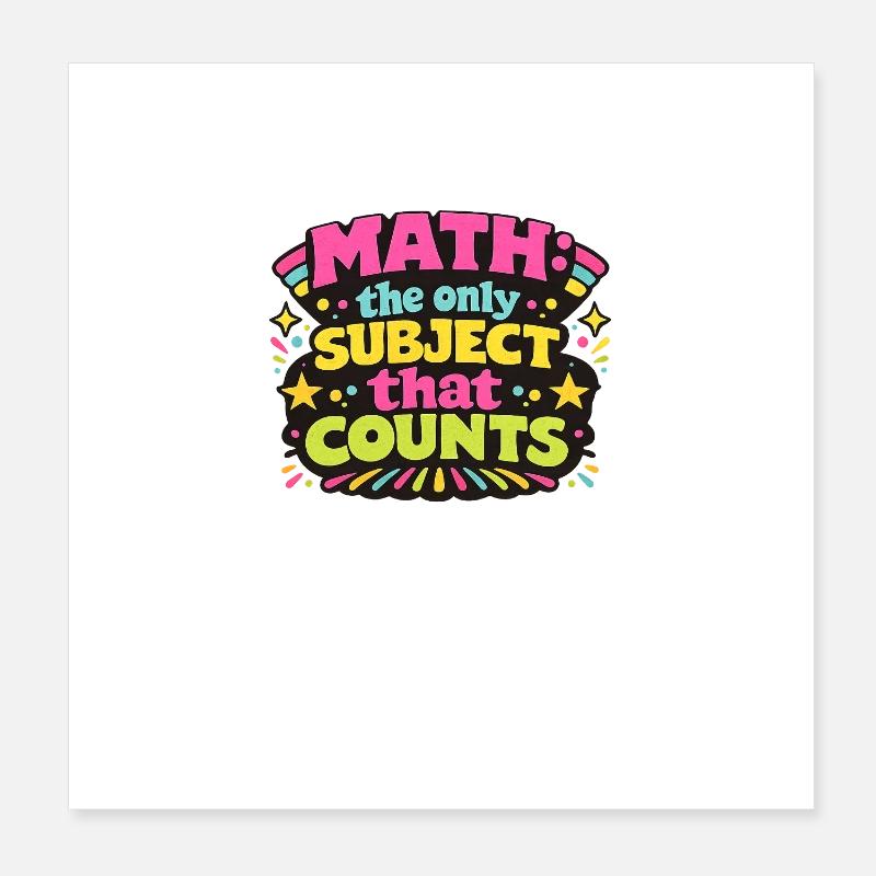 Mathematik zählt: Lebendiges Retro-Design Poster 20x20 cm