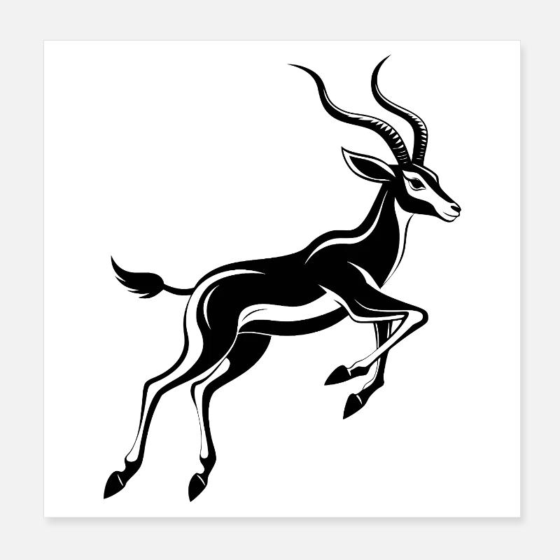 African impala Poster 8" x 8" (20x20 cm)