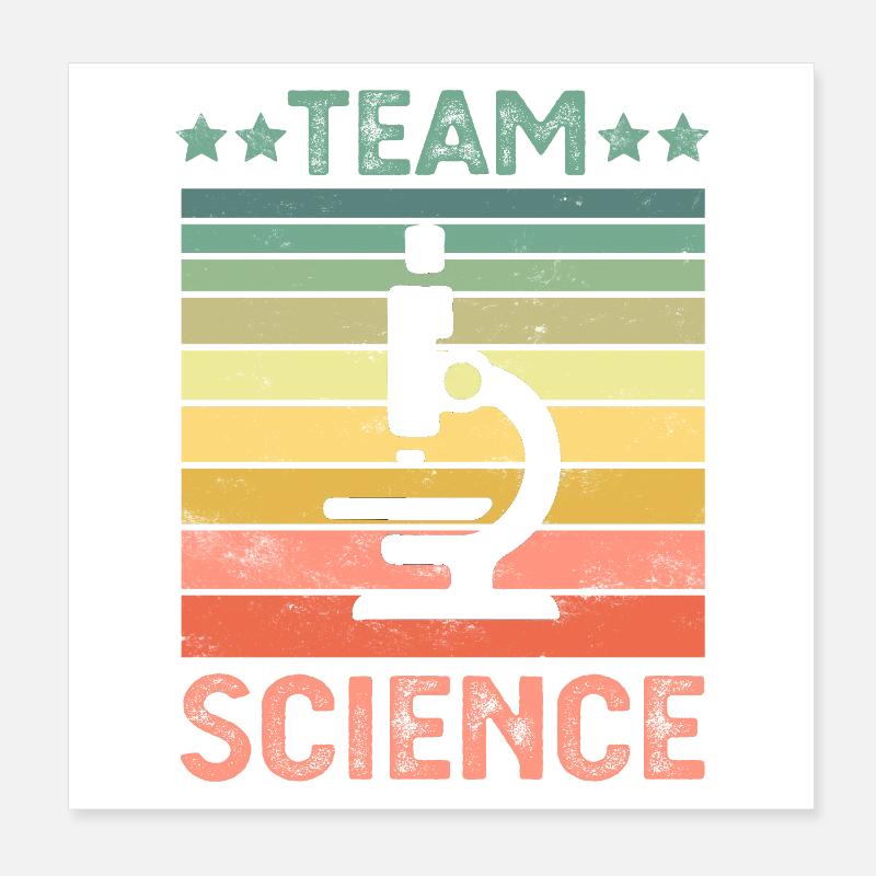 Team Wissenschaft  Poster 20x20 cm