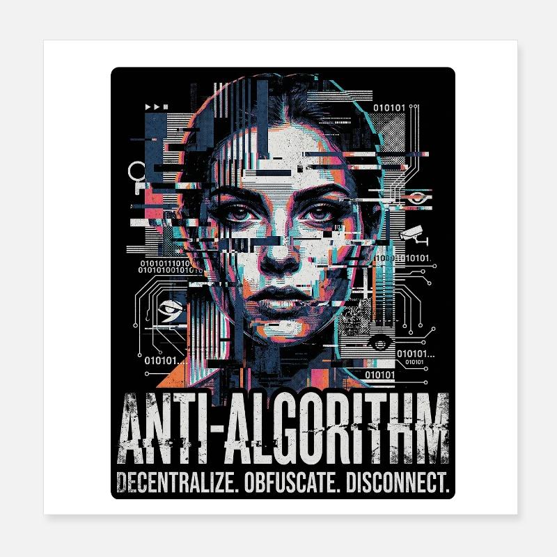 Anti Algorithme Poster 20 x 20 cm