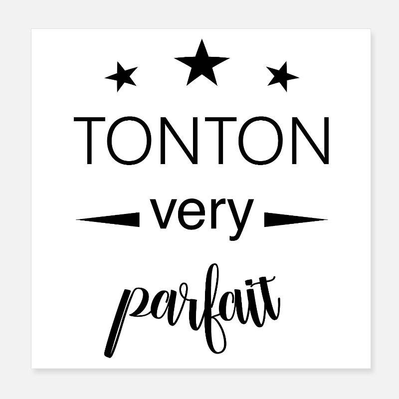 Perfekter Onkel / Onkel Geschenk Poster 20x20 cm