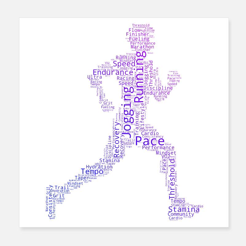 Running gift idea for a running lover Poster 8" x 8" (20x20 cm)