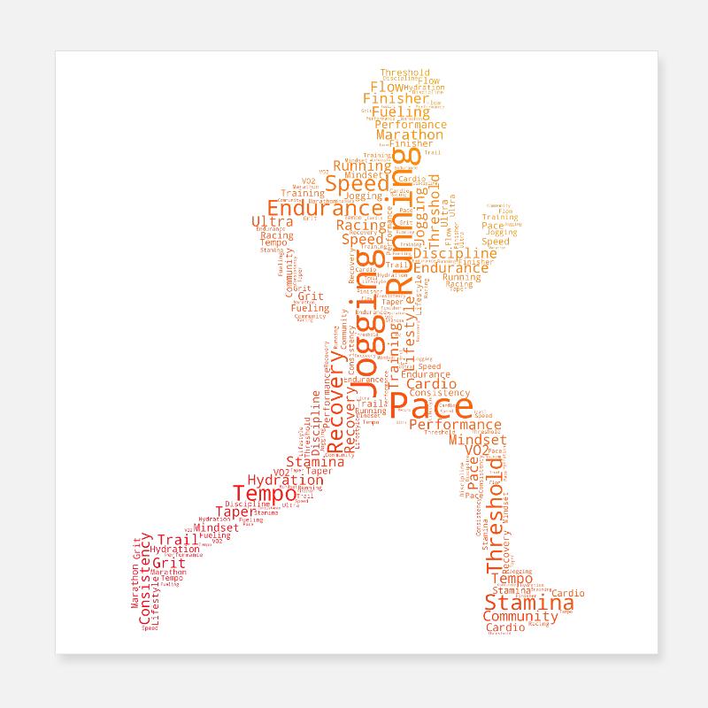 Running gift idea for a running lover Poster 8" x 8" (20x20 cm)