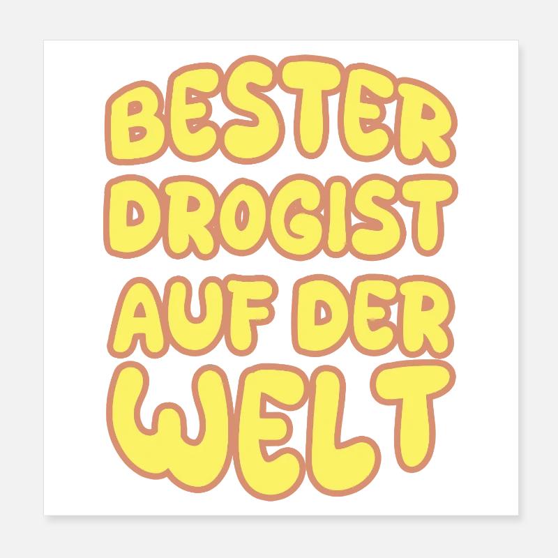 Beruf Drogist Poster 20x20 cm