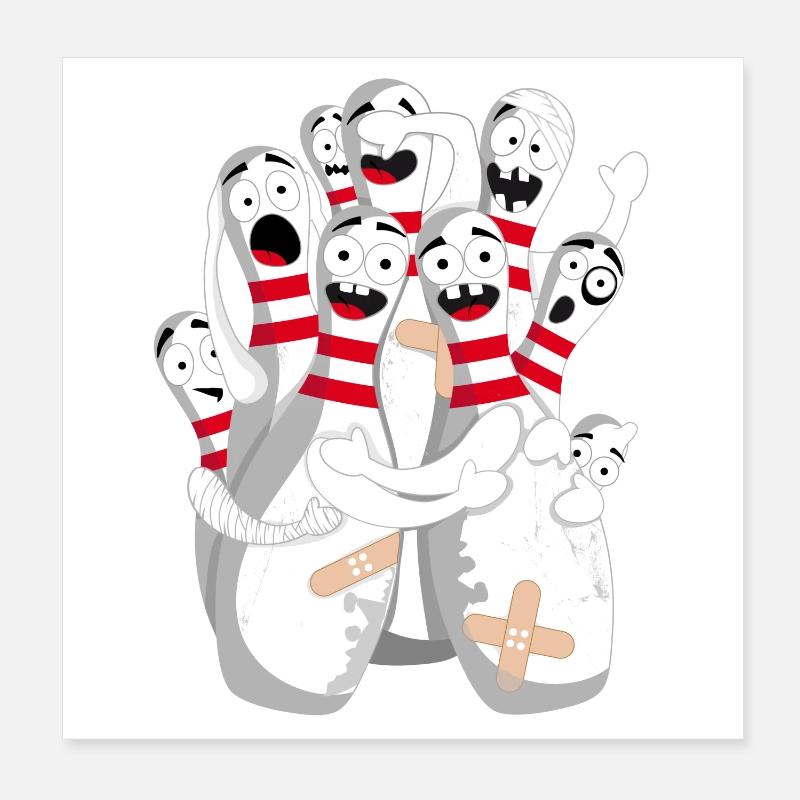 nightmare ninepins Poster 8" x 8" (20x20 cm)