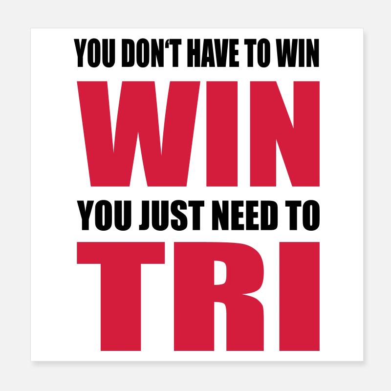 Triathlon Poster 20x20 cm