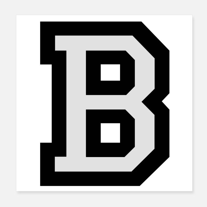 Buchstabe B Poster 20x20 cm