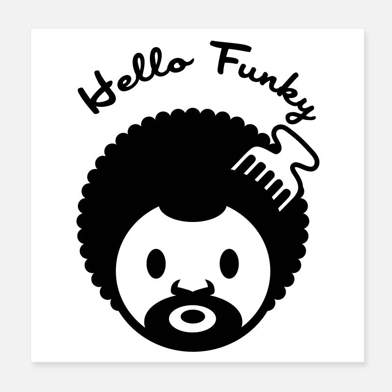 Ciao funky Poster 20x20 cm