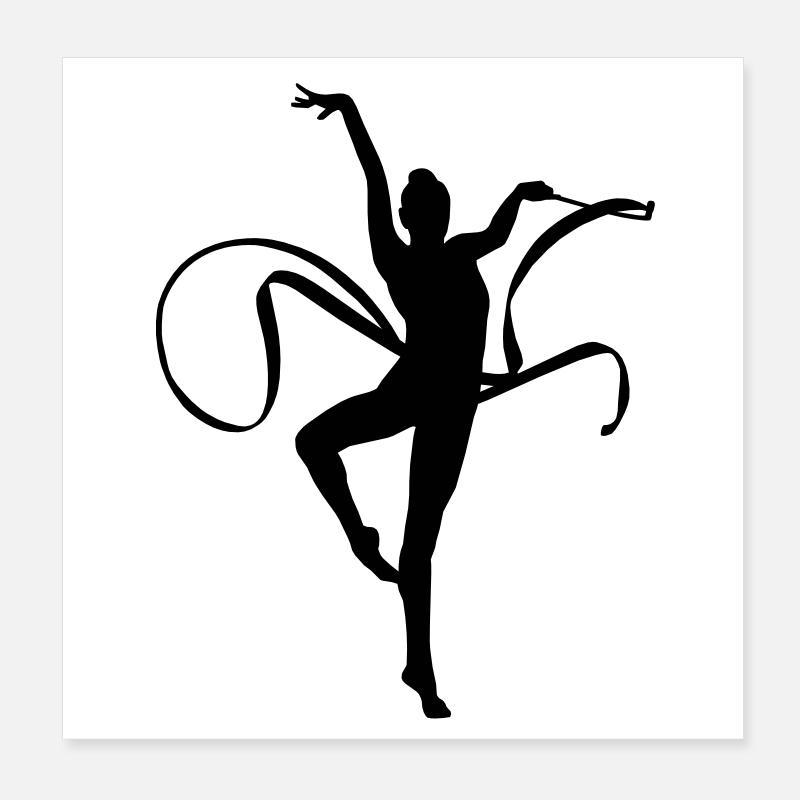 Rhythmic gymnastics - Poster 20 x 20 cm - blanc
