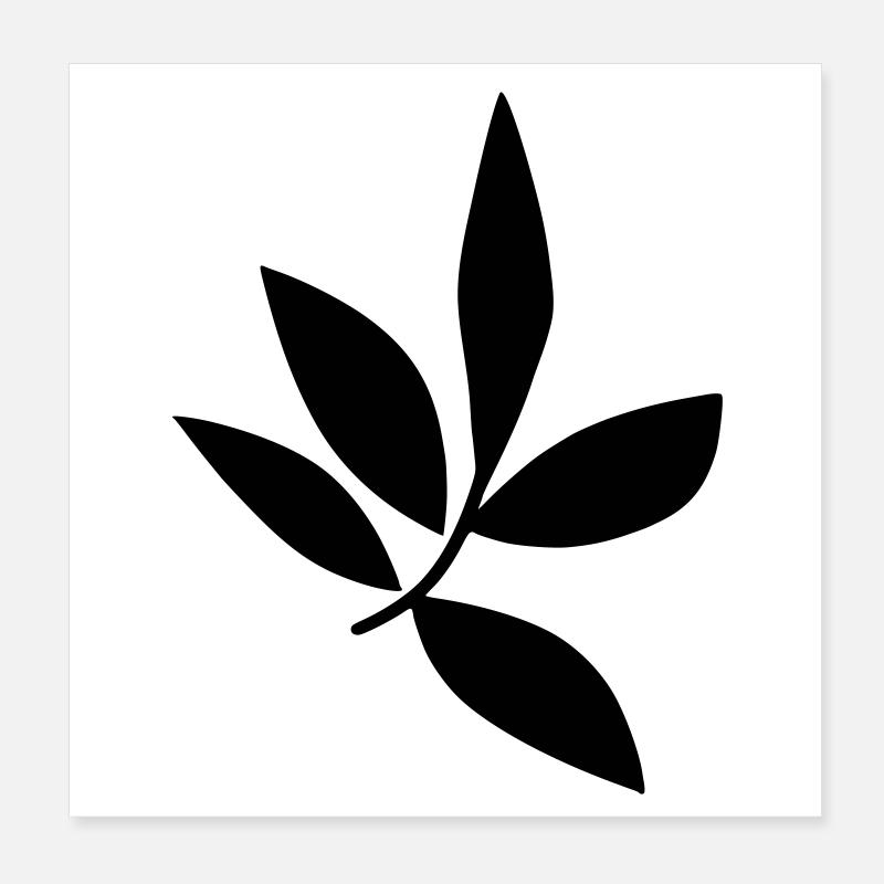 Blatt Poster 20x20 cm