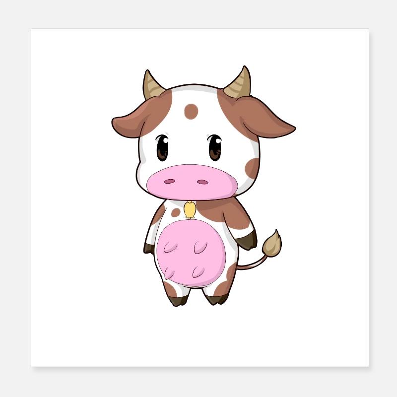 Vache douce Poster 20 x 20 cm