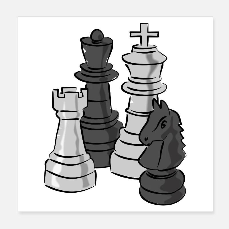 chess Poster 8" x 8" (20x20 cm)